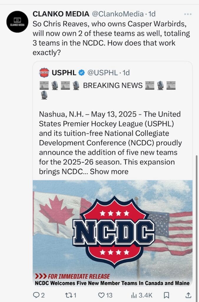 The NCDC Expands Again - The Hockey Focus
