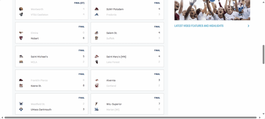 Early results from NCAA DIII Mens Hockey Early results from NCAA DIII Mens Hockey - The Hockey Focus